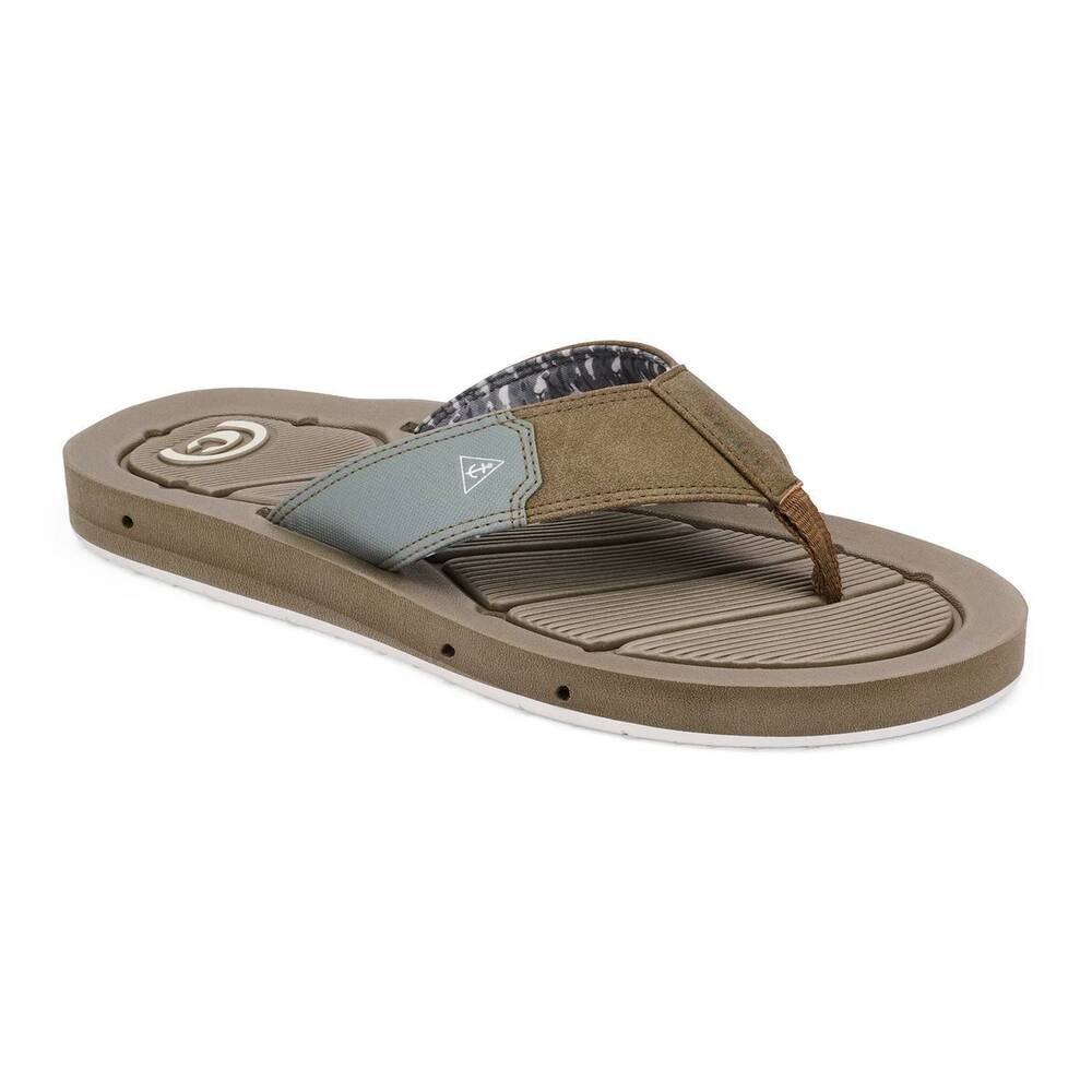 NEW COBIAN men's hobgood draino 3 flip flop sandals in tan